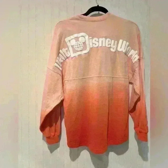 Disney parks long sleeve peach ombré spirit jersey sz. XS . Oversized EUC - Picture 1 of 4